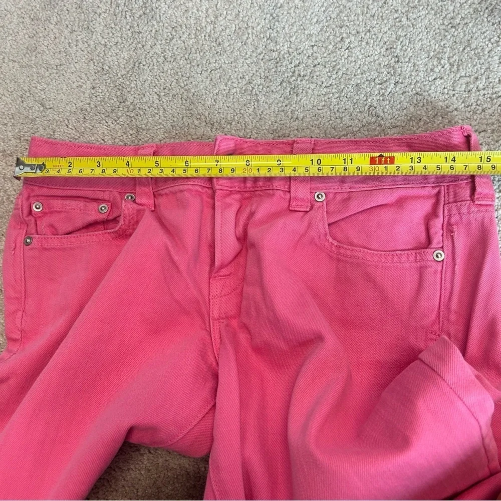 Lucky Brand pink Lola Skinny Mid Rise Slim fit Cropped ankle Jean Sz 28